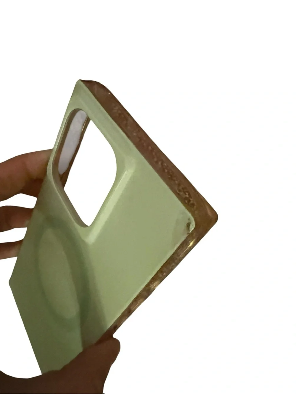 iPhone 16 Pro Lime Green Phone Case with Transparent Edges and MagSafe Circle